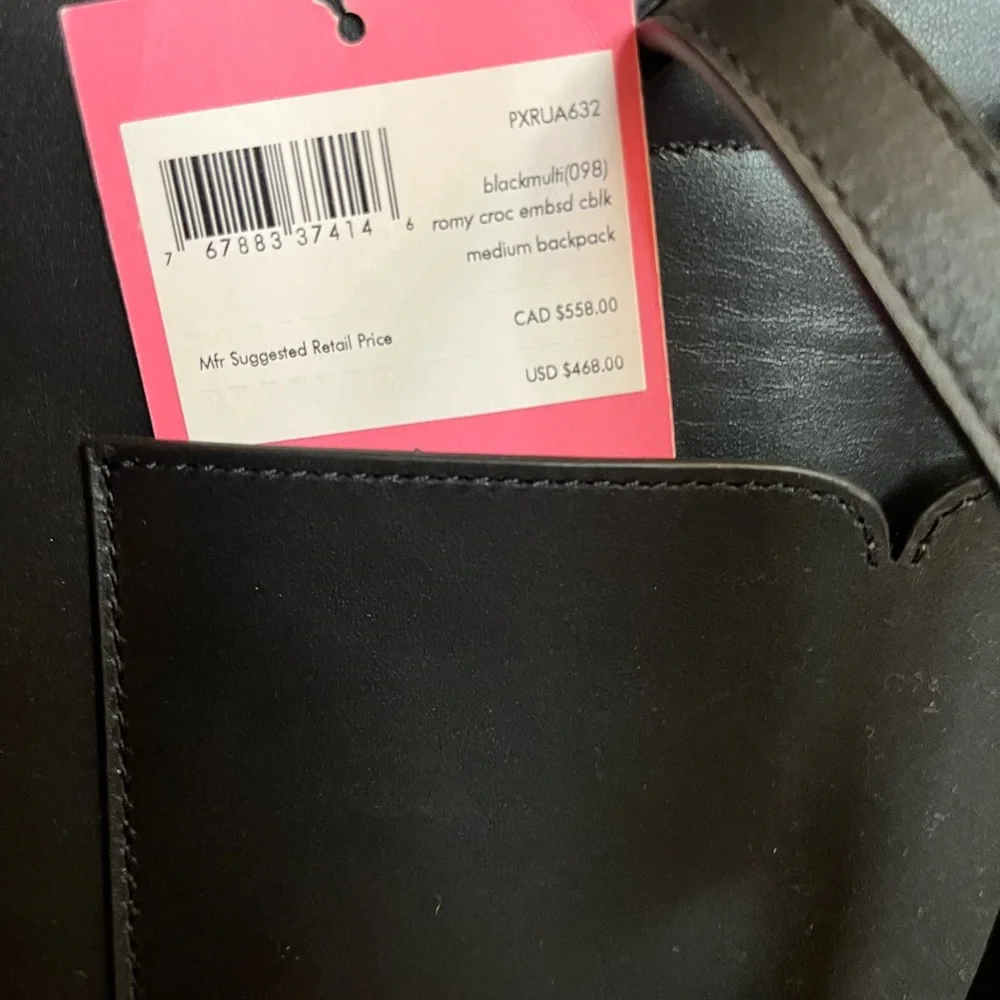 New Kate spade romy croc embossed backpack
